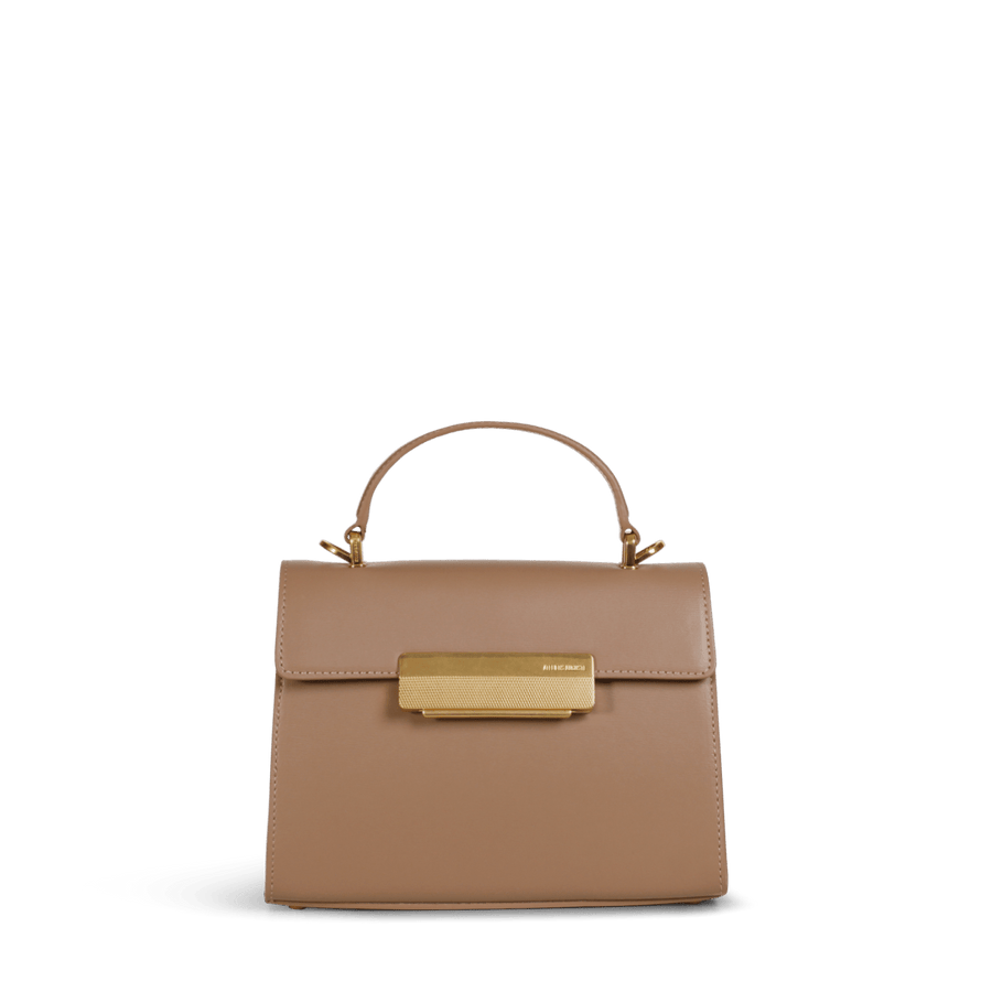 Mini Capucine Gold Edition - Cuir Box Taupe Ateliers Auguste